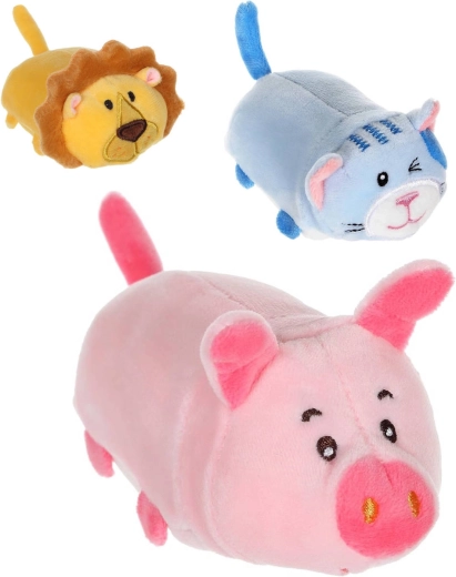 Animalito de peluche con ruedas con retroceso 10 cm - 1 unidad
