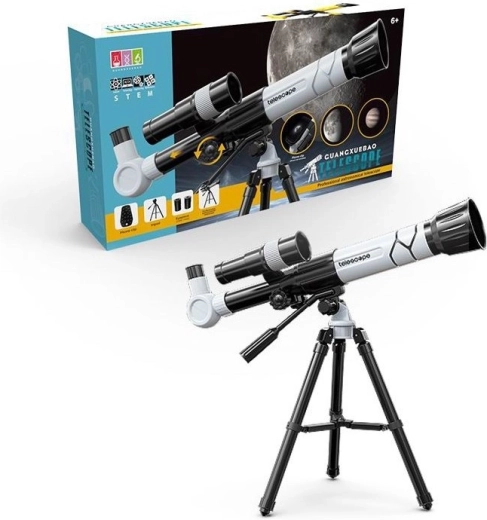 Telescopio astronómico infantil con trípode y clip para teléfono