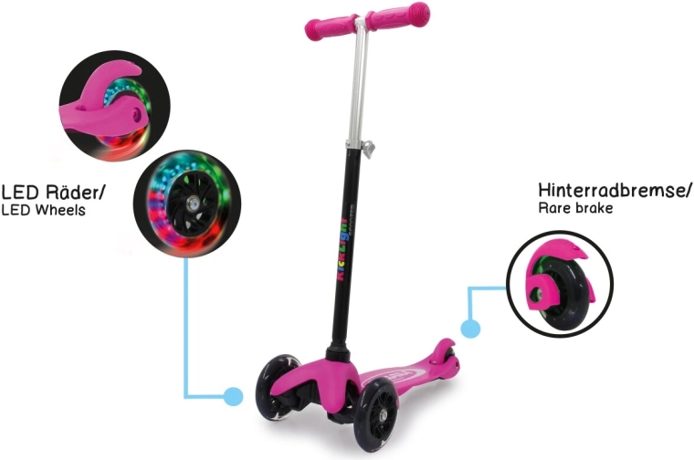 JAMARA KickLight patinete infantil rosa