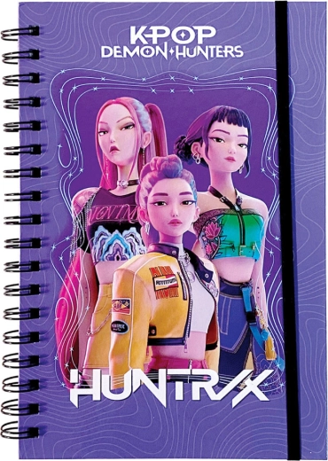 Cuaderno de espiral K-Pop Demon Hunters HUNTR/X morado