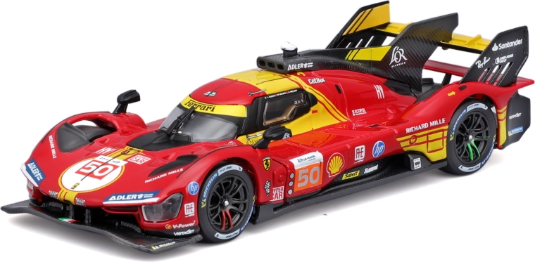 Modelo metálico Bburago Ferrari 499P 1:43 – ganador 24H Le Mans 2024 en caja protectora