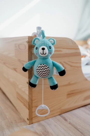 Peluche suave y patrones en contraste