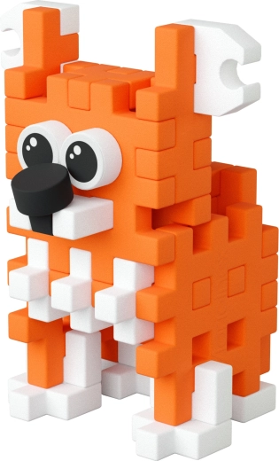 Adorable corgi de cubos tipo píxel