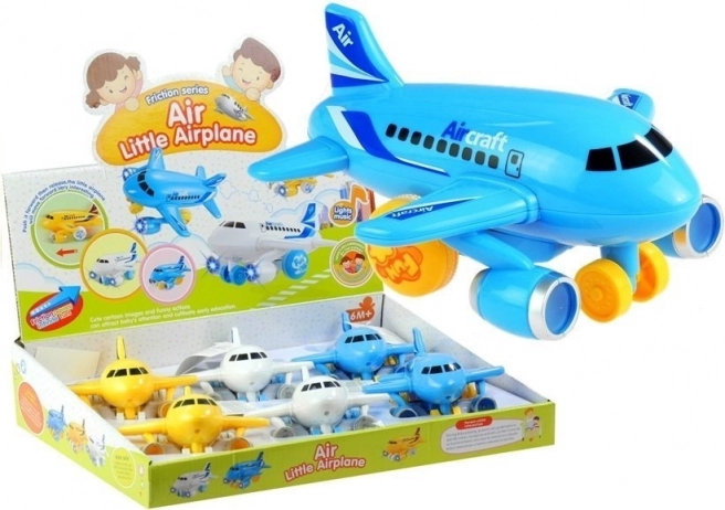 Juguete avión con propulsión, efectos de luz y sonido