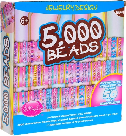 Gran set creativo de cuentas de plástico para niños – 5000 uds con accesorios