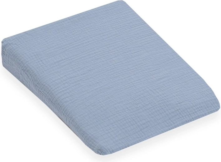 Funda de muselina para almohada infantil – cuña New Baby Standard 30 × 37 cm, azul