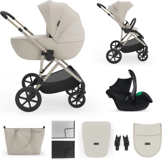 Cochecito combinado 3 en 1 Kinderkraft PRIME 3 sand dune