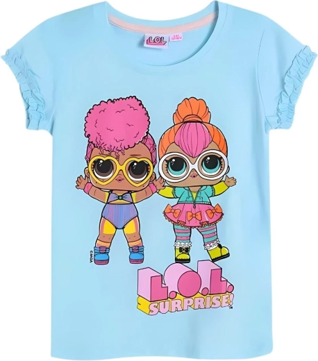 Camiseta de algodón turquesa de LOL
