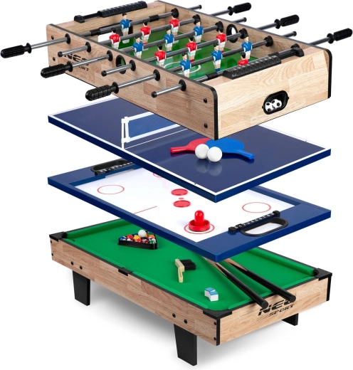 4 juegos en una mesa compacta