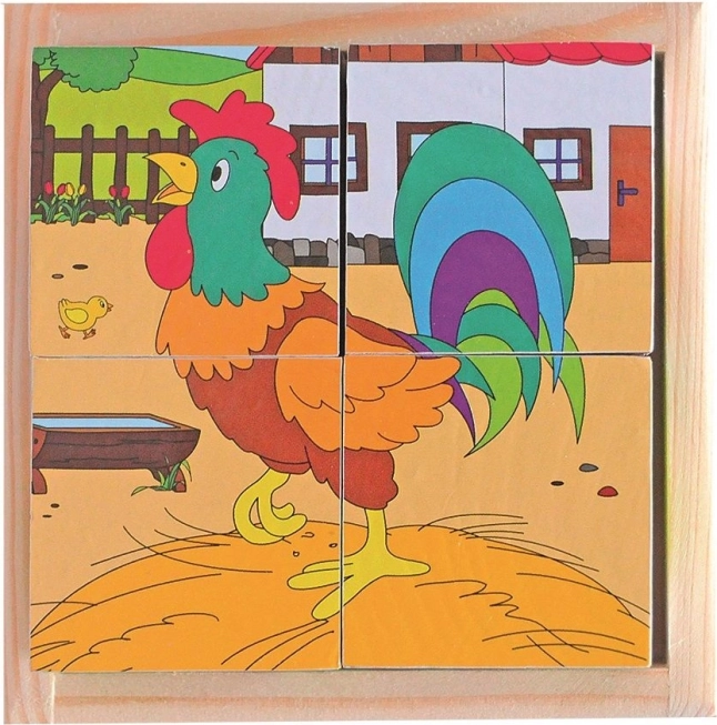Puzle de cubos – vida en el campo