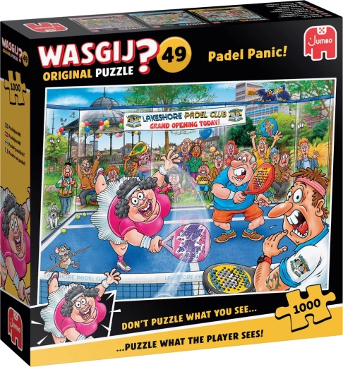 Jumbo Wasgij Original 49: ¡Pánico en el pádel! puzzle de 1000 piezas