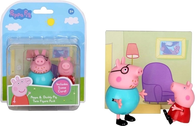 Peppa Pig set de figuras Peppa y papá