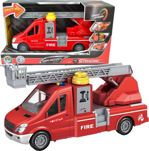 Furgoneta de bomberos con escalera y bomba 1:14 CITY SERVICE CAR