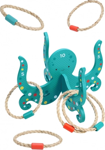 Juego de lanzamiento de aros Pulpo