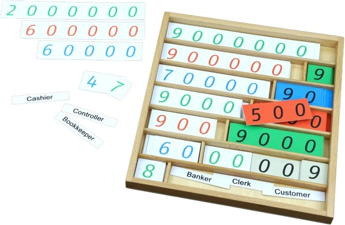Moyo Montessori juego bancario con números