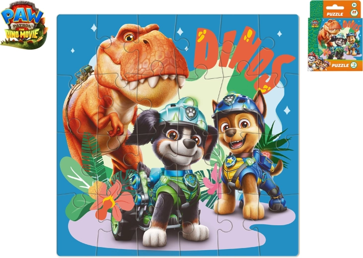 Puzzle Paw Patrol: The Dino Movie con T-Rex Timmy, 24 piezas