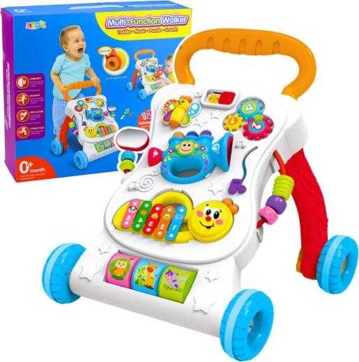 Andador educativo interactivo 3 en 1 con panel musical