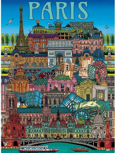 Puzzle Gibsons vista de París 500 piezas