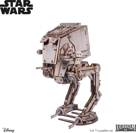 Ugears Rompecabezas mecánico de madera 3D AT-ST caminante STAR WARS 1:36