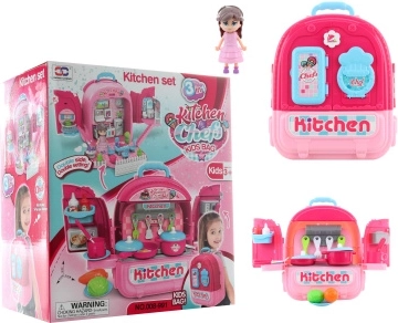 Vajilla en mochila para niños 3 en 1