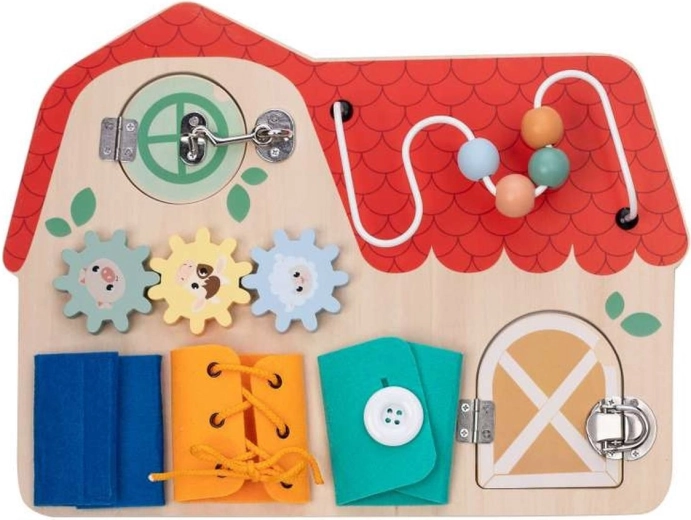 Tablero de actividades de madera Free2PLAY