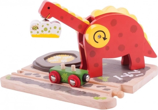Bigjigs Rail grúa de dinosaurio