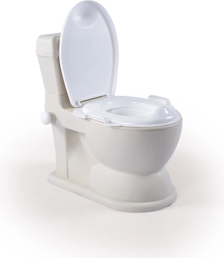 Inodoro infantil XL beige con efectos y espacio de almacenamiento
