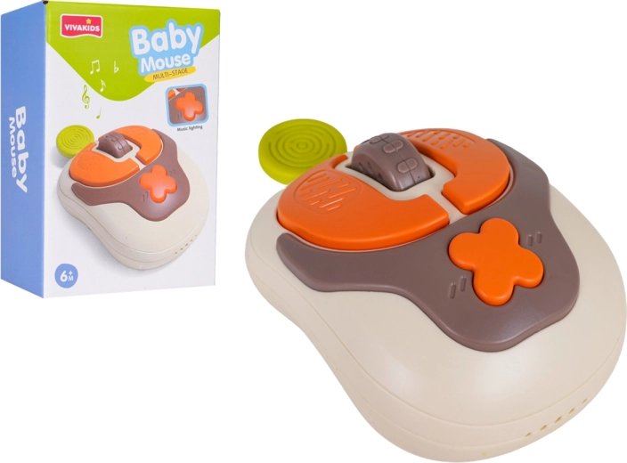 Ratón de ordenador interactivo con mordedor para bebés de 6+ meses - 1 unidad