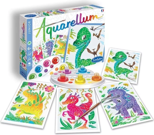 Sentosphere set creativo de acuarelas junior dinosaurios
