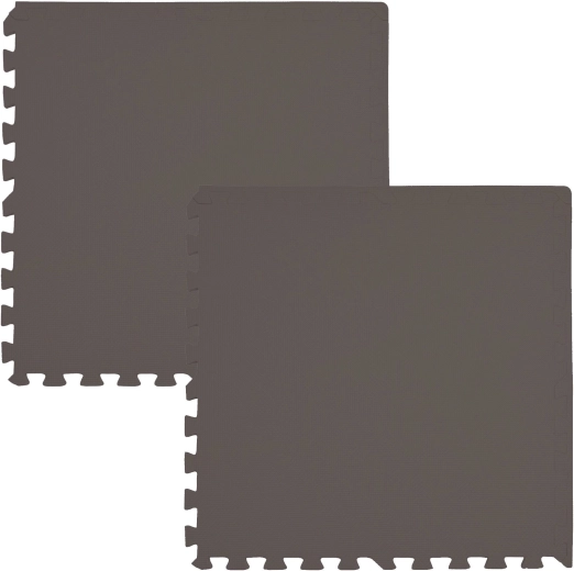 Alfombrilla de espuma HUMBI 120 × 60, puzzle grande impermeable, segura, 2 uds., marrón