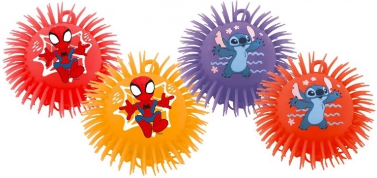 Balón de goma con pelo 230 mm – SPIDEY y STITCH (mix de motivos)