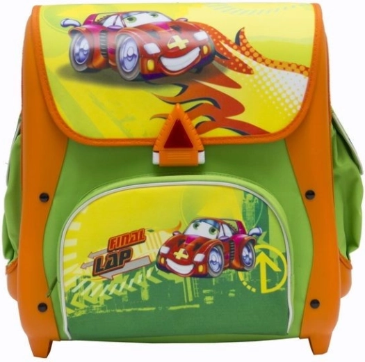 Cartera escolar Cars 21 l verde-naranja - 1 pieza