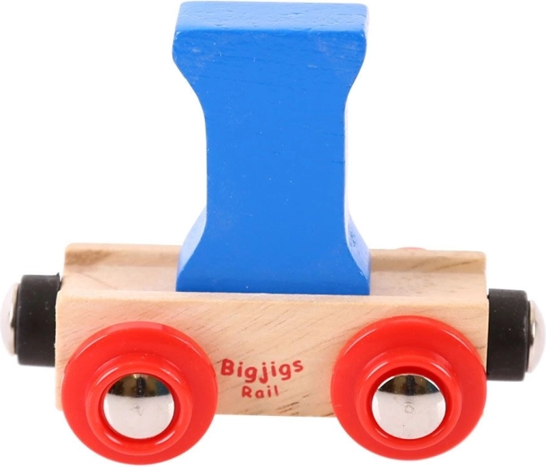 Vagón con la letra I para la vía de tren de madera Bigjigs Rail