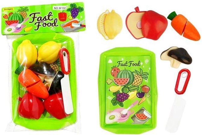 Frutas y verduras para cortar – set infantil