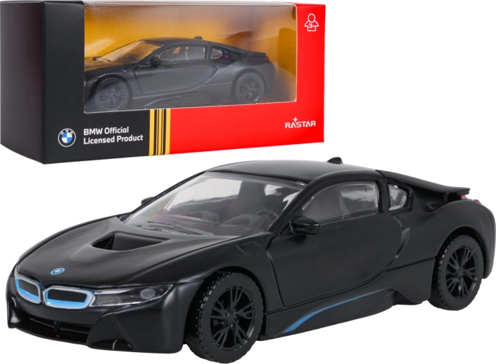 Modelo metálico BMW i8 RASTAR a escala 1:43, negro