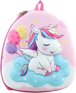 Mochila infantil con motivo de unicornio, rosa