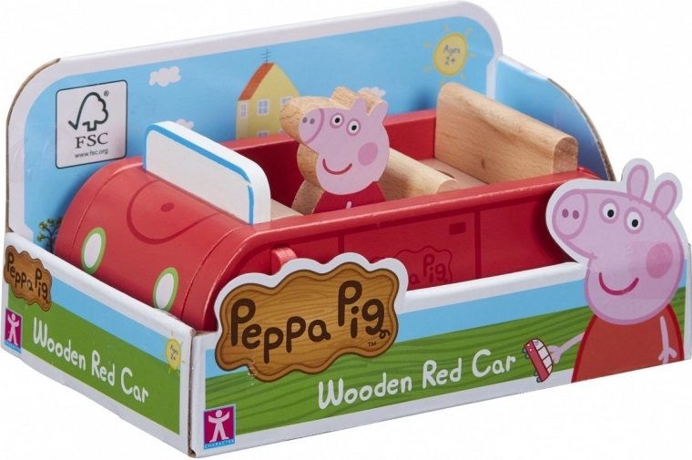 Coche de madera de Peppa Pig