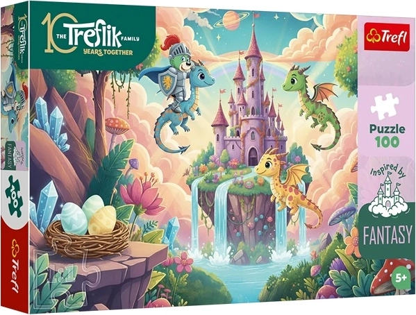 Puzzle Trefl de 100 piezas – Caballero Treflík en un mundo de fantasía