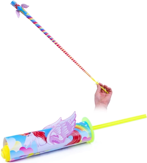 Yo-yo de papel retráctil con unicornio 20 cm - 1 unidad