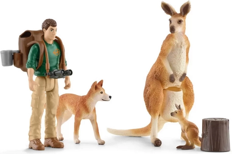 Schleich set de canguros – aventura en el matorral australiano