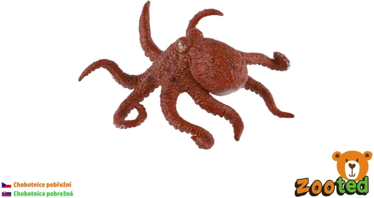 Figura de plástico de pulpo costero de 8 cm