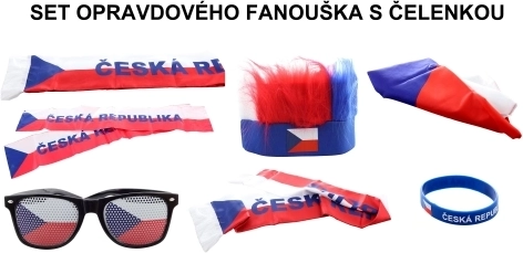 Set de animación República Checa: diadema, bandera, bufanda y accesorios