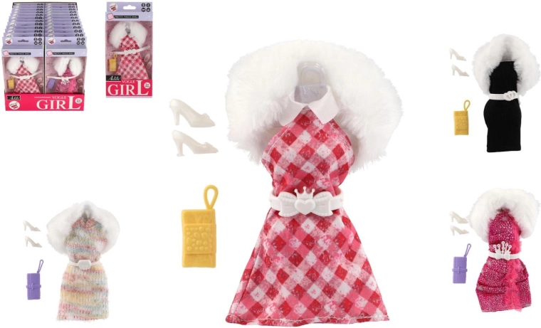 Vestidos y accesorios para muñecas de 30 cm – mix de outfits en cajita