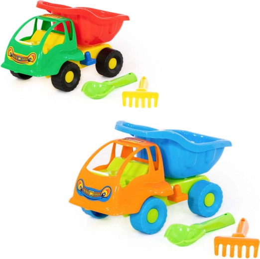 Set infantil de arena con camión volquete Mrówka – 3 piezas