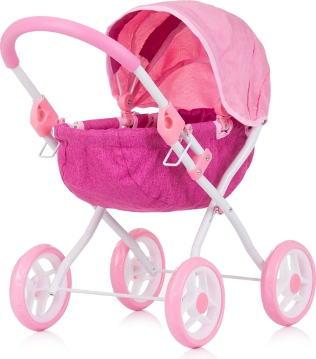 Chipolino cochecito profundo para muñecas Daisy pink linen