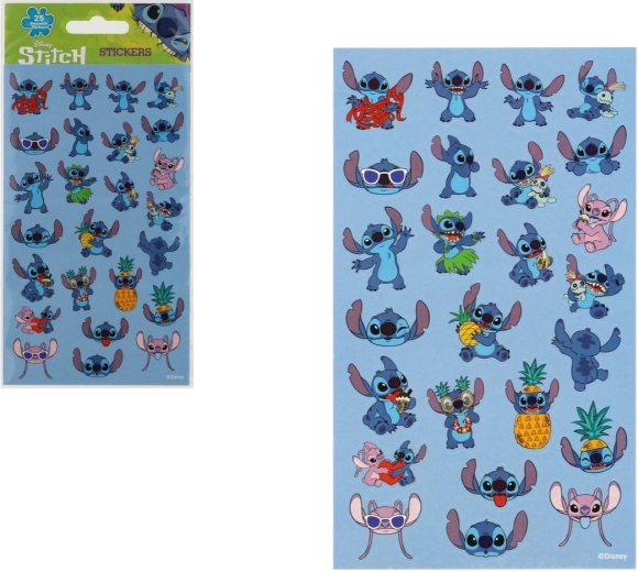Pegatinas reutilizables de Lilo y Stitch azules - 1 unidad