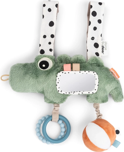 Juguete de actividades colgante Done by Deer Croco verde