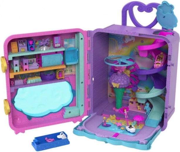 Polly Pocket resort de vacaciones en maleta con ruedas Roll Away