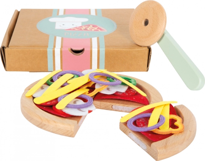 Set de pizza de madera SMALL FOOT para niños