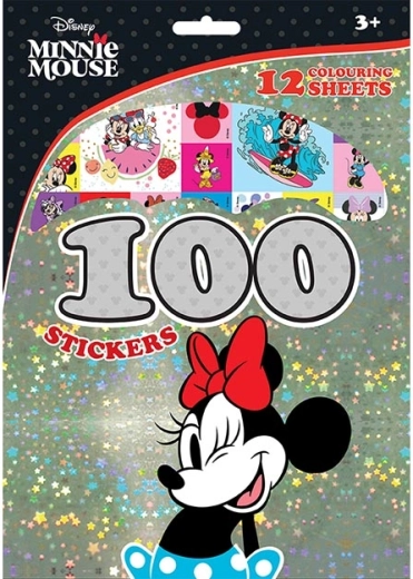 Minnie – set de 100 pegatinas y láminas para colorear